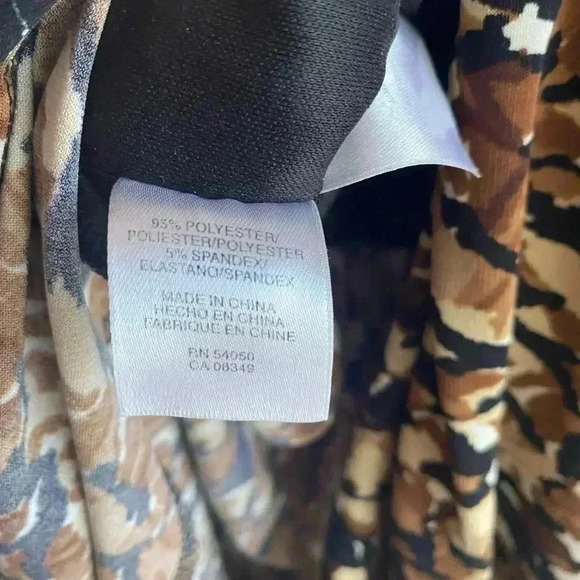 Vintage Evan Picone Satin Party Cocktail Dress 90s Wrap Half Sleeve V Neck Brown - Picture 9 of 10